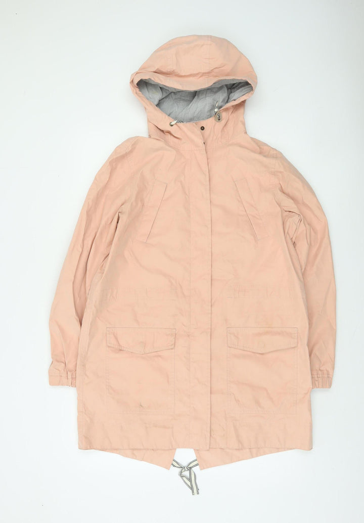 Marine Layer Women's Pink Hooded Parka Jacket Size M Polyester Nylon
