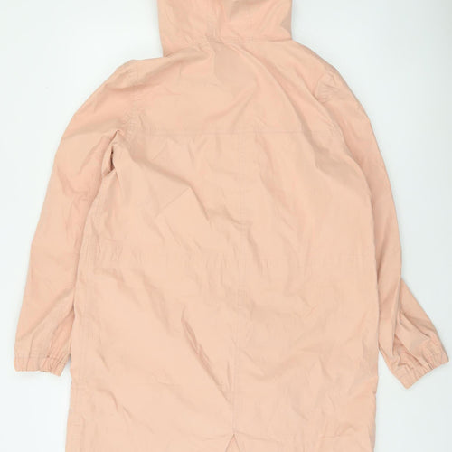 Marine Layer Women's Pink Hooded Parka Jacket Size M Polyester Nylon