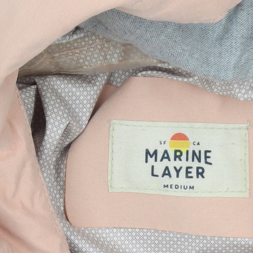 Marine Layer Women's Pink Hooded Parka Jacket Size M Polyester Nylon