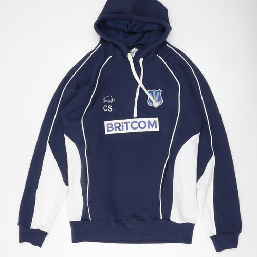 Raging Bull Mens Navy Blue Pullover Hoodie Size M Sportswear