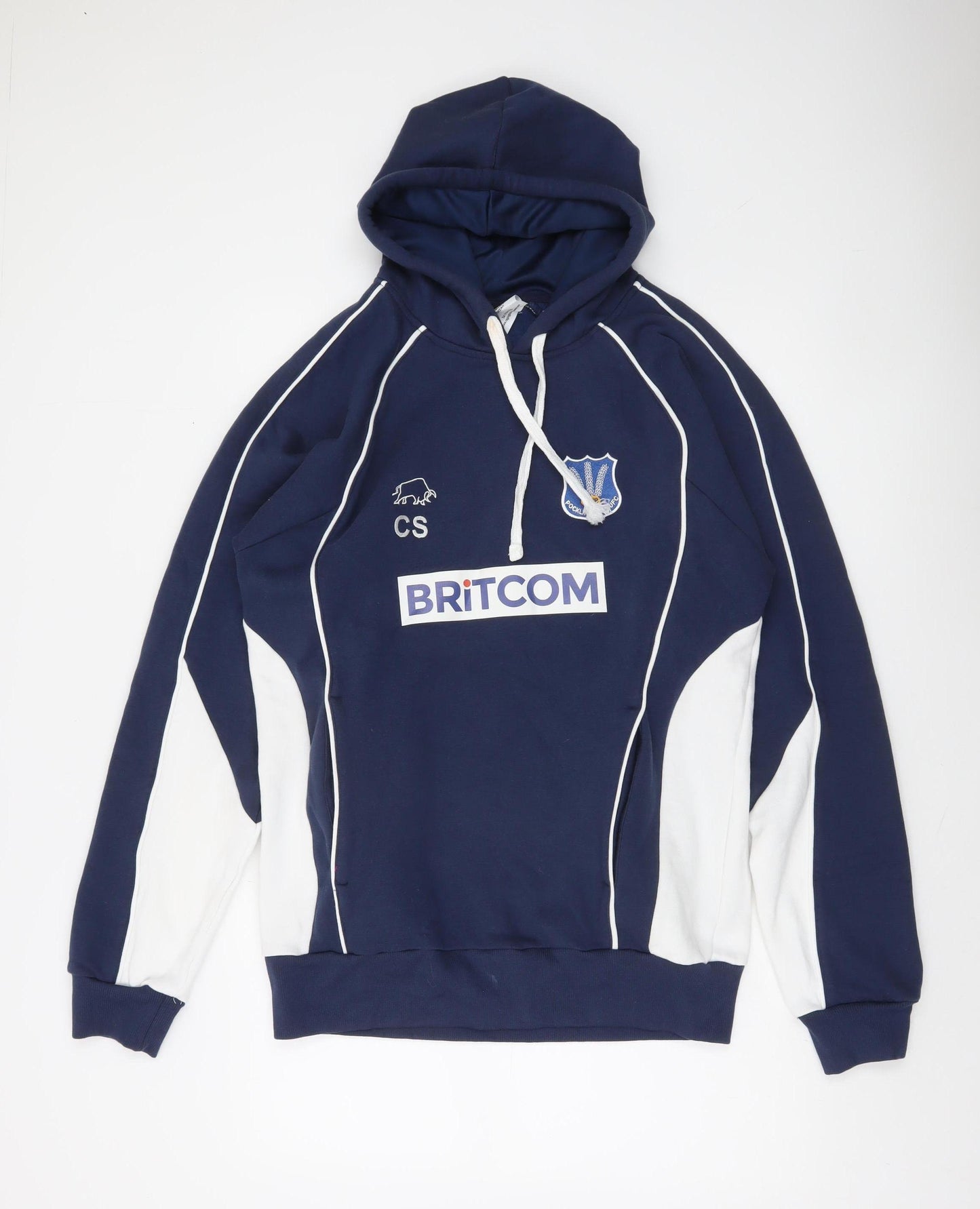 Raging Bull Mens Navy Blue Pullover Hoodie Size M Sportswear
