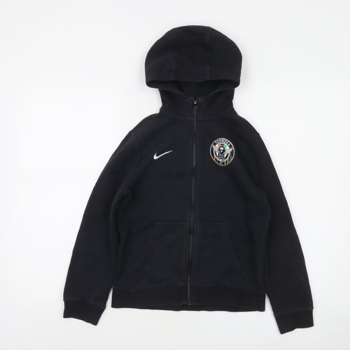 Nike Boys Black Full Zip Hoodie 10-12 Years Football Sportswear