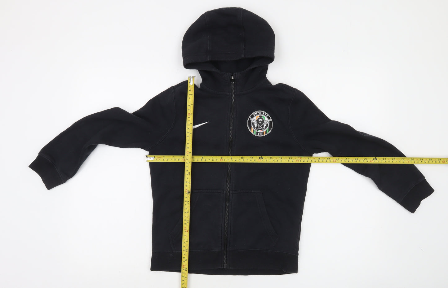 Nike Boys Black Full Zip Hoodie 10-12 Years Football Sportswear