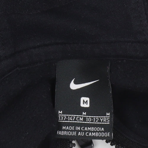 Nike Boys Black Full Zip Hoodie 10-12 Years Football Sportswear