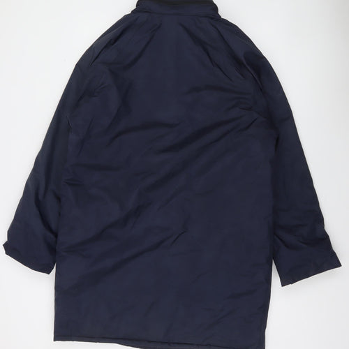 B Dri Men's Blue Parka Coat S Hooded Water Resistant Lined Jacket