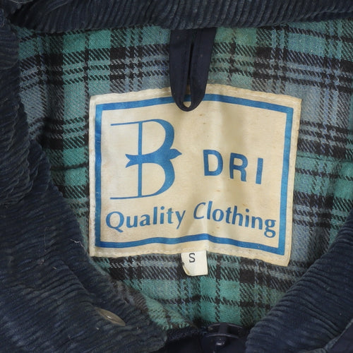 B Dri Men's Blue Parka Coat S Hooded Water Resistant Lined Jacket