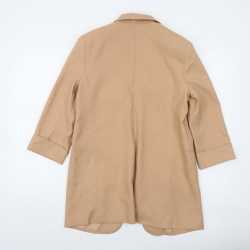 Missguided Women’s Beige Mid-Length 3/4 Sleeve Woven Blazer UK 10