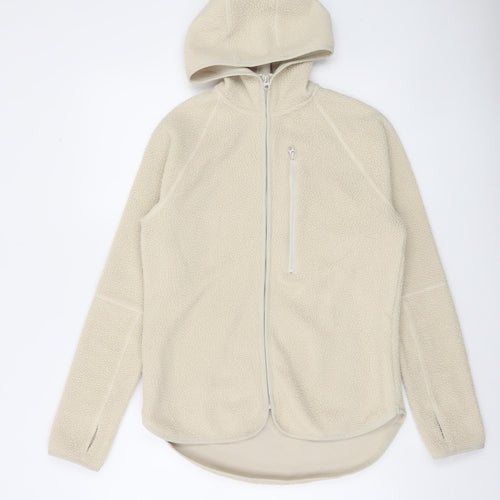 H&M Sport Women’s Beige Full Zip Fleece Hoodie XS