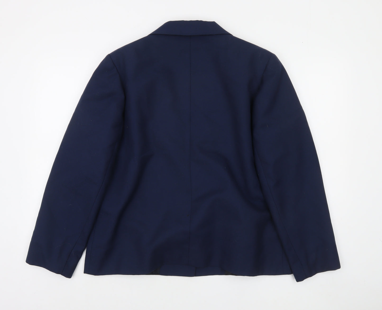 Greenwoods Women’s Navy Blue Single-Breasted Suit Jacket Size 16 Classic Fit