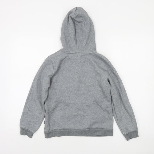 Puma Boys Grey Pullover Hoodie 11-12 Years Regular Fit Cotton Blend