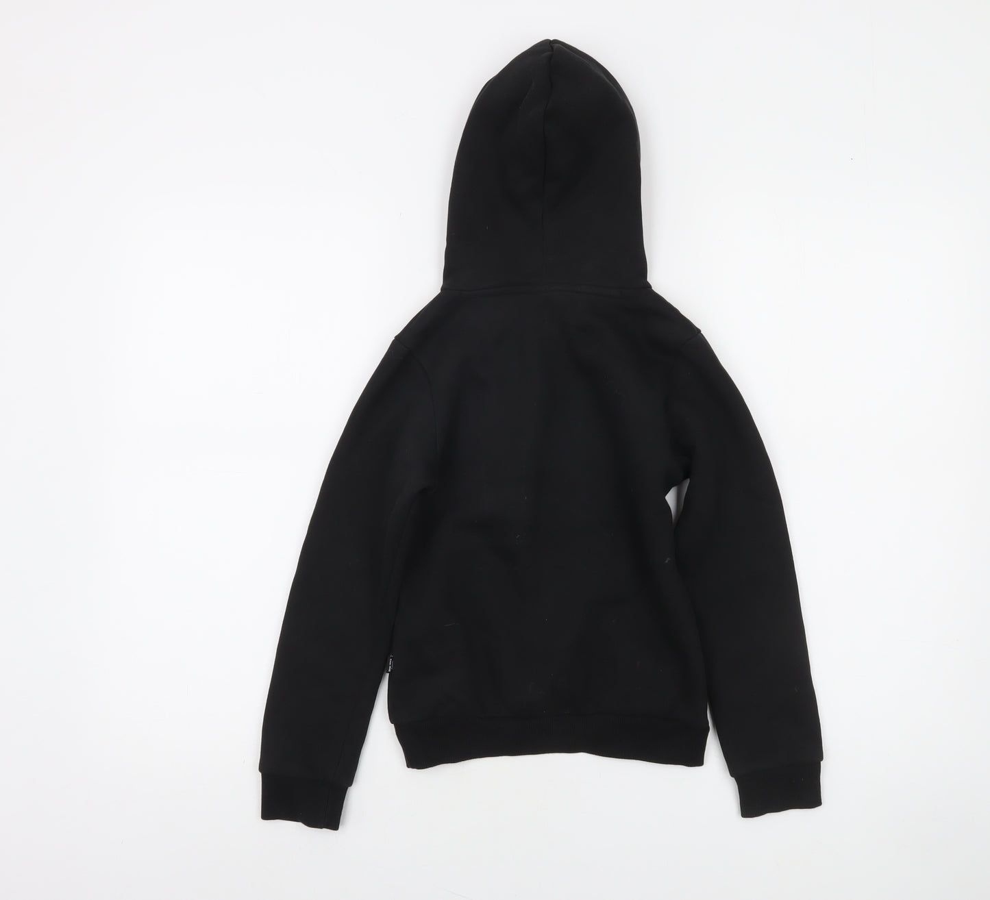 Puma Boys Black Pullover Hoodie 9-10 Years Graphic Print Kangaroo Pocket