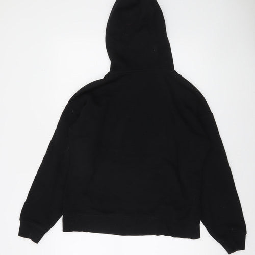 Fila Women's Black Medium Pullover Hoodie Cotton Blend Logo Casual