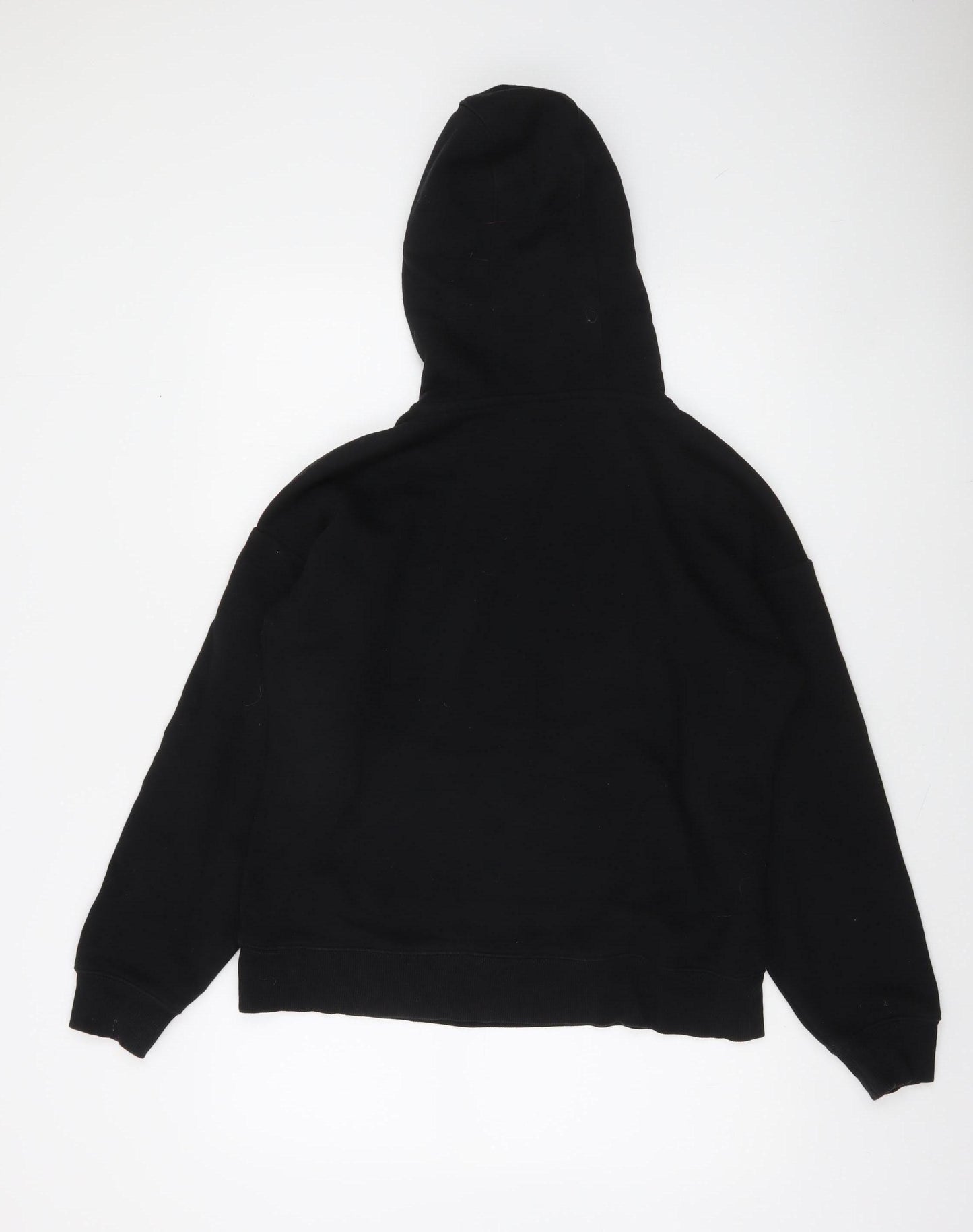 Fila Women's Black Medium Pullover Hoodie Cotton Blend Logo Casual