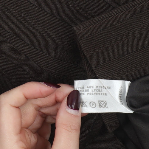 Klass Collection Brown Twill Lined Women's Blazer Size 14