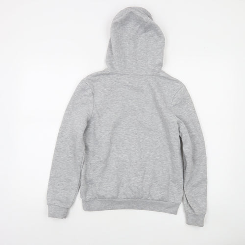 Slazenger Boys Grey Pullover Hoodie 11-12 Years Cotton Blend