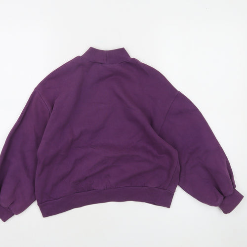 Next Girls Purple Sequin Unicorn Sweatshirt 9 Years Cotton Blend