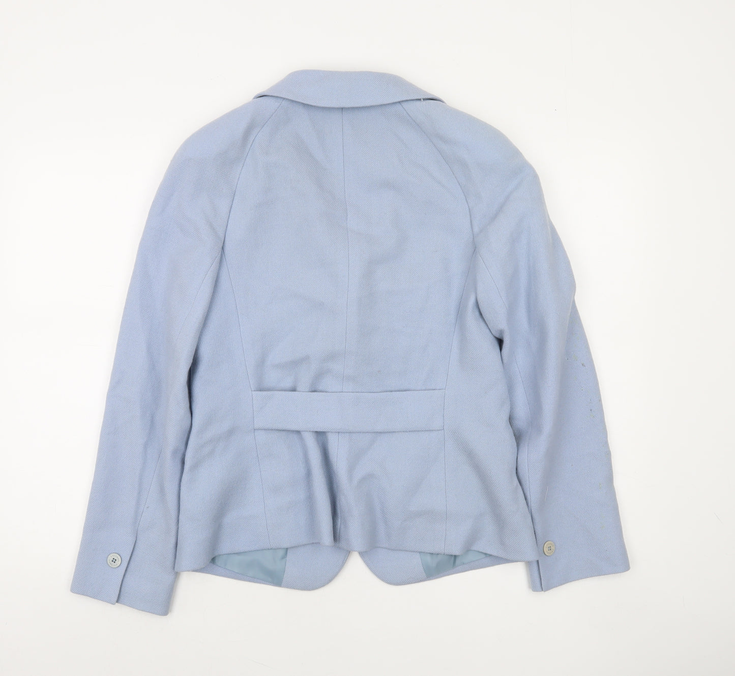 Episode Women Blue Wool Single-Breasted Blazer Jacket UK 10
