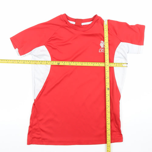 LFC Boys Red Short Sleeve Football Training T-Shirt Size L