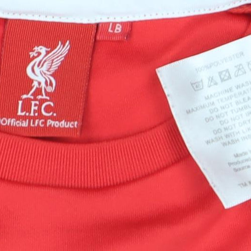 LFC Boys Red Short Sleeve Football Training T-Shirt Size L