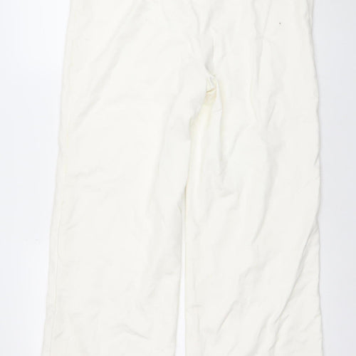 Principles Women’s Ivory Wide-Leg Trousers Size 16 Polyester Viscose Blend