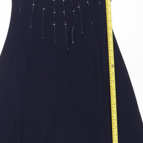 Sophie B Women Blue Size 10 Fit & Flare Midi Dress