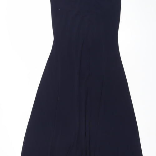 Sophie B Women Blue Size 10 Fit & Flare Midi Dress