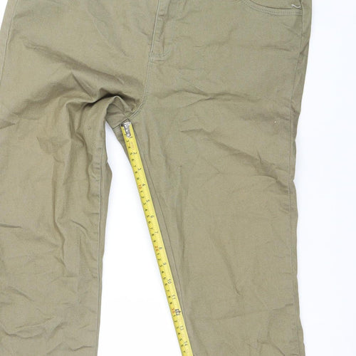 Dunnes Women’s Green Straight Leg Stretch Jeans Size 16 Regular