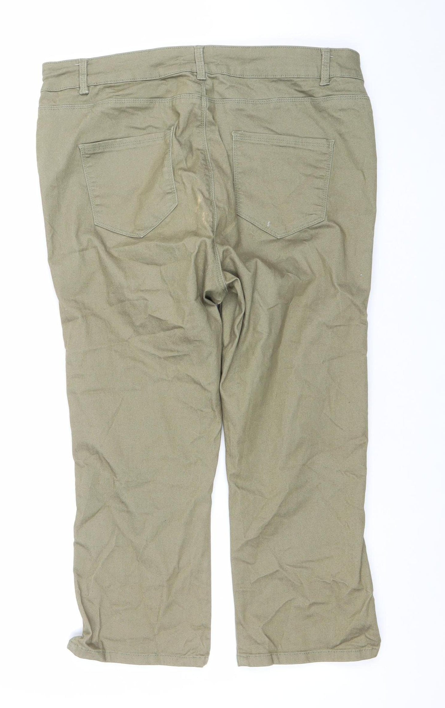 Dunnes Women’s Green Straight Leg Stretch Jeans Size 16 Regular