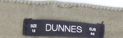 Dunnes Women’s Green Straight Leg Stretch Jeans Size 16 Regular