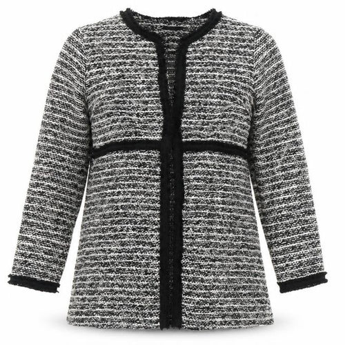 Wallis Women’s Black & White Knit Open Cardigan M Classic Winter Style