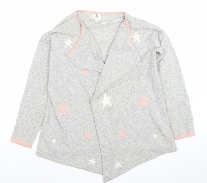Benedetta.b Women's Grey Star Pattern Long Sleeve Knit Cardigan L