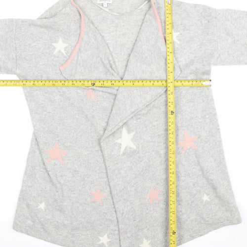 Benedetta.b Women's Grey Star Pattern Long Sleeve Knit Cardigan L
