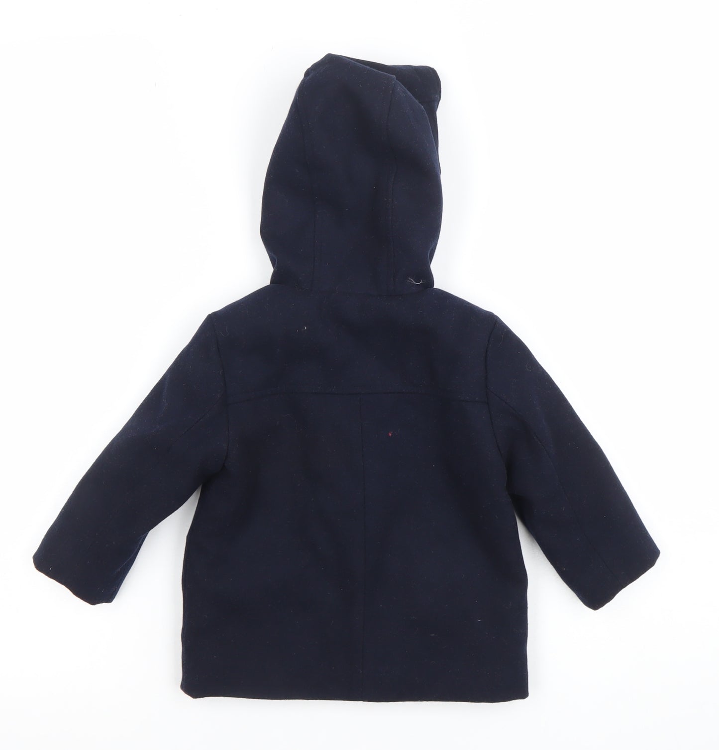 Next Unisex Baby Navy Blue Duffle Coat 9-12 Months Hooded Winter Jacket