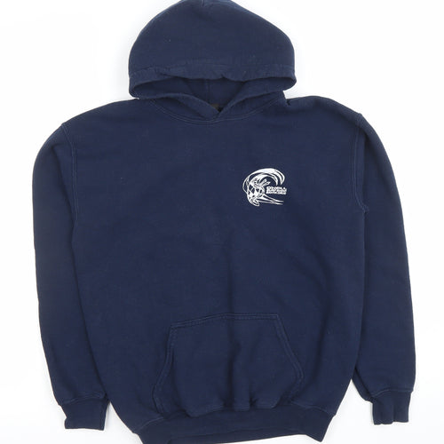 O'Neill Boys Navy Blue Pullover Hoodie Size L Graphic Surf Sweatshirt