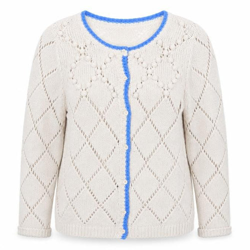 By Thierry Holland Womens Beige Knit Open Cardigan Size 18