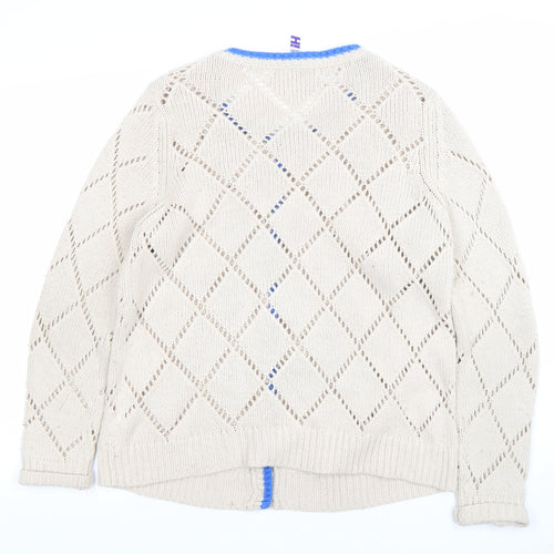 By Thierry Holland Womens Beige Knit Open Cardigan Size 18