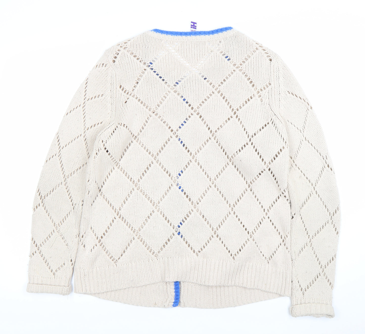 By Thierry Holland Womens Beige Knit Open Cardigan Size 18