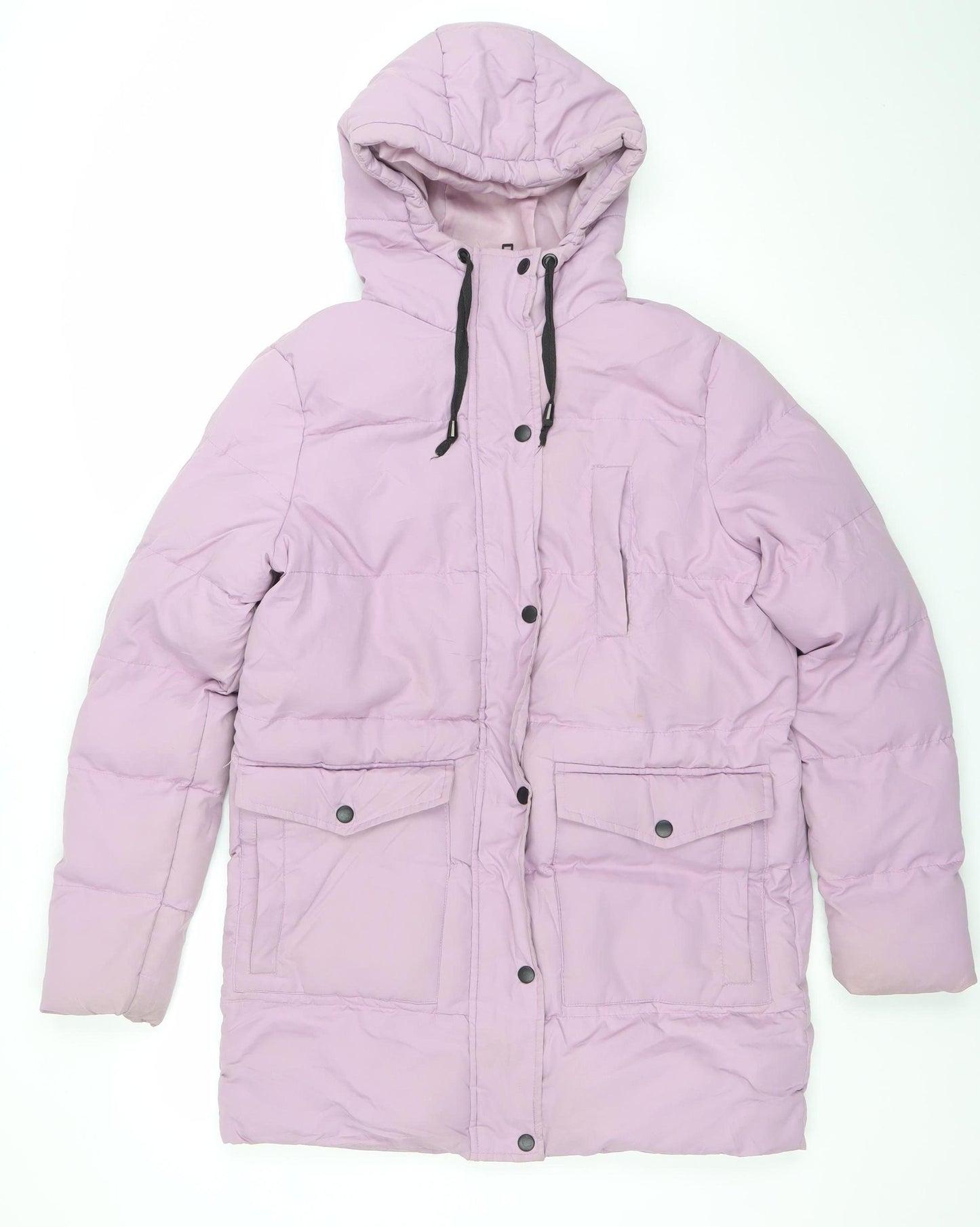 Brave Soul Women’s Pink Hooded Puffer Jacket Size 8