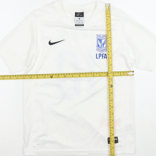 Nike Boys White Football Dri-Fit Short Sleeve Jersey T-Shirt 10-12 Years