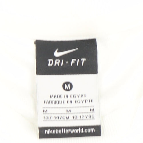 Nike Boys White Football Dri-Fit Short Sleeve Jersey T-Shirt 10-12 Years