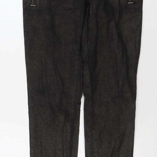 Bershka Women's Black Skinny Jeans Size 8 Slim Fit Zip Detail