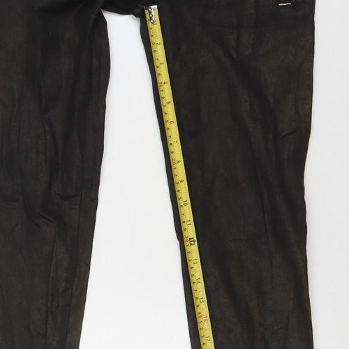 Bershka Women's Black Skinny Jeans Size 8 Slim Fit Zip Detail