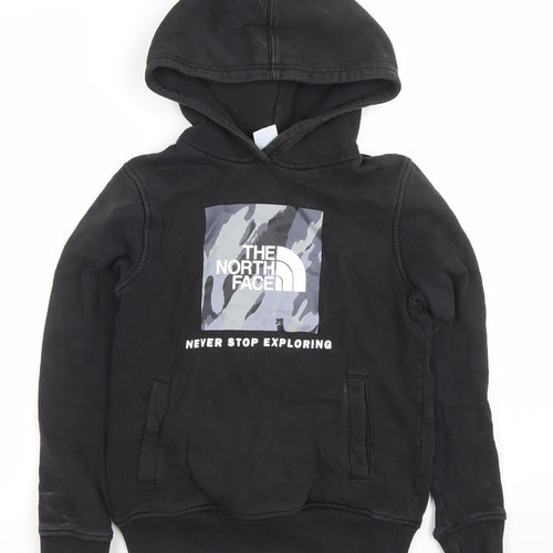 The North Face Boys Black Cotton Pullover Hoodie M Youth