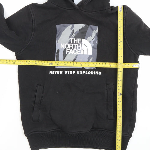 The North Face Boys Black Cotton Pullover Hoodie M Youth