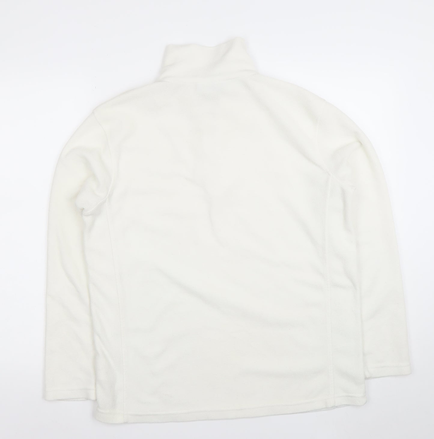 Campri Women's White Size 14 1/2 Zip Fleece Sweatshirt