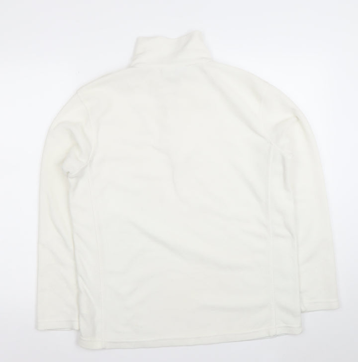 Campri Women's White Size 14 1/2 Zip Fleece Sweatshirt
