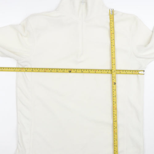 Campri Women's White Size 14 1/2 Zip Fleece Sweatshirt