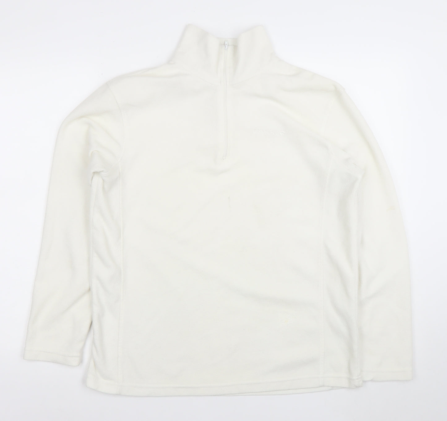 Campri Women's White Size 14 1/2 Zip Fleece Sweatshirt