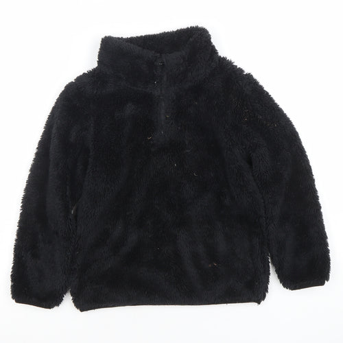 Mountain Warehouse Girls Black Fleece Pullover Hoodie 5-6 Years