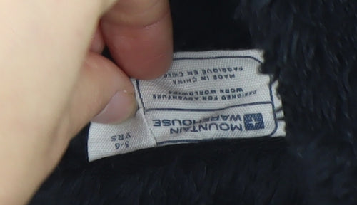Mountain Warehouse Girls Black Fleece Pullover Hoodie 5-6 Years